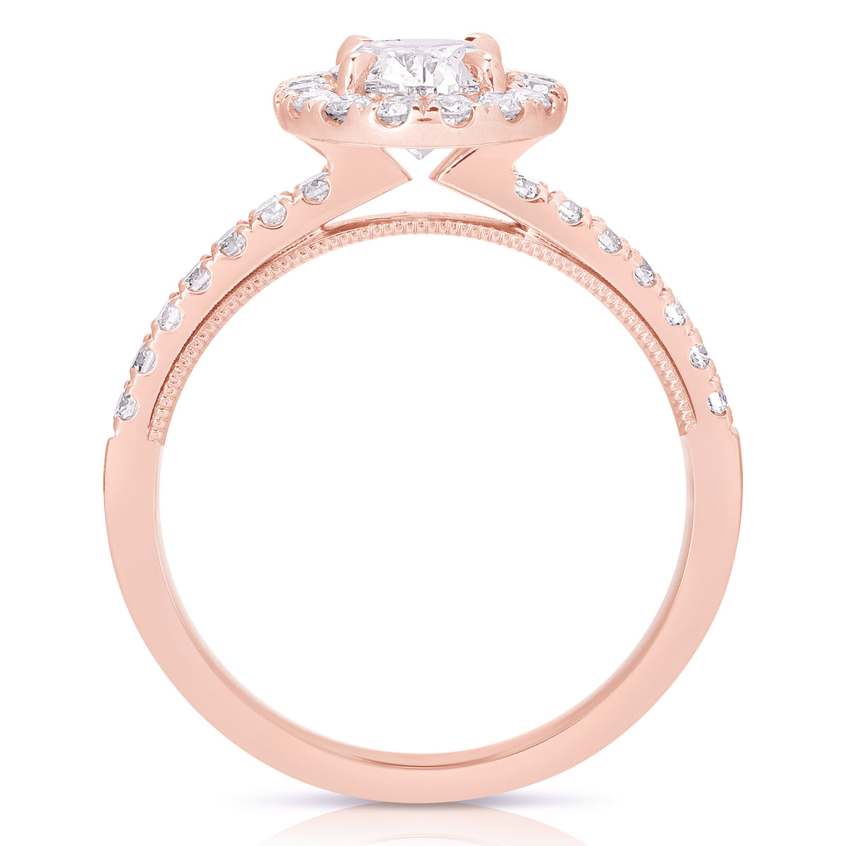 1 1/2 CT CENTER OVAL HALO LAB GROWN ENGAGEMENT RING