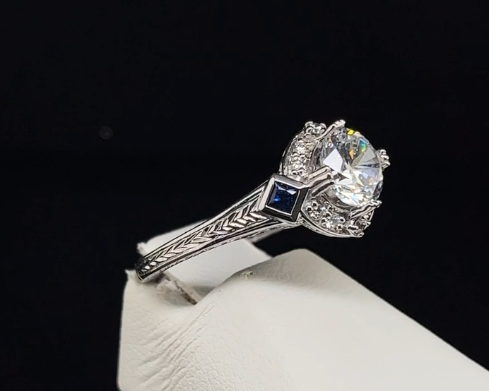 18K Semi-Mount Engagement Ring
