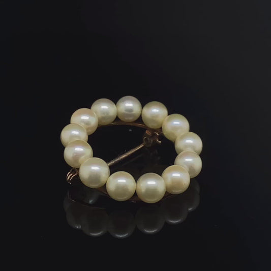 14K Pearl Pin