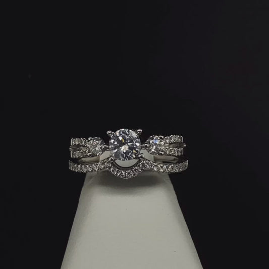 14K Semi-Mount Wedding Set