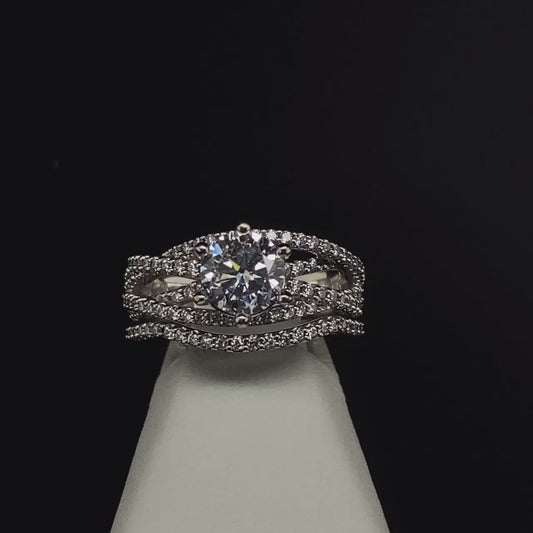 18K Semi-Mount Wedding Set