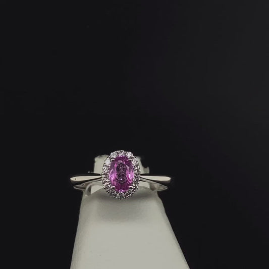 14K Diamond and Sapphire Ring