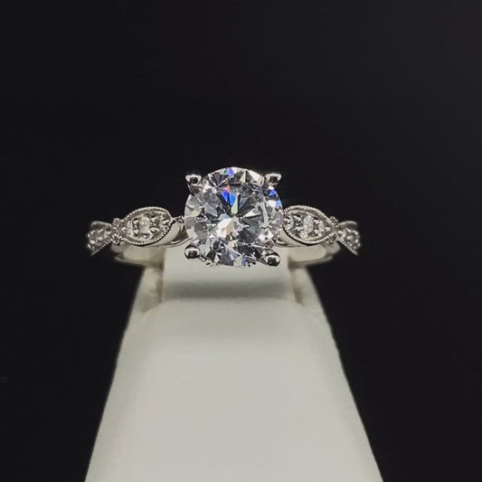 18K Diamond Semi-Mount Engagement Ring