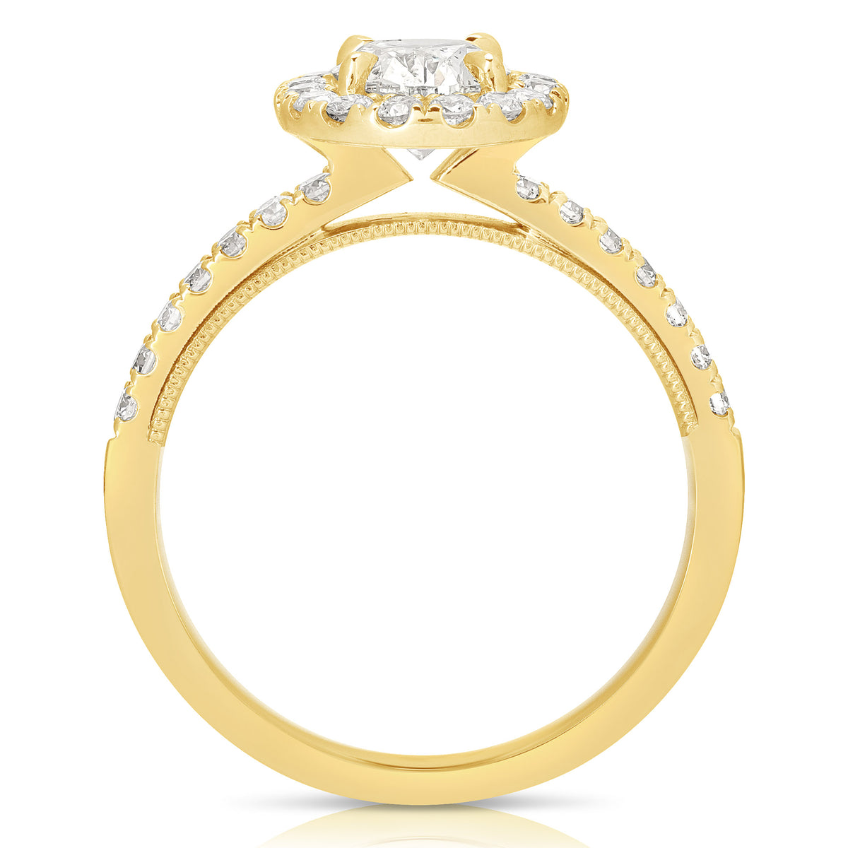 1 CT CENTER OVAL HALO DIAMOND ENGAGEMENT RING