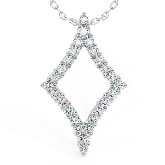 1/2 CTW COVETED DIAMOND SHAPE PENDANT