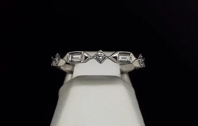14K Stackable Diamond Band
