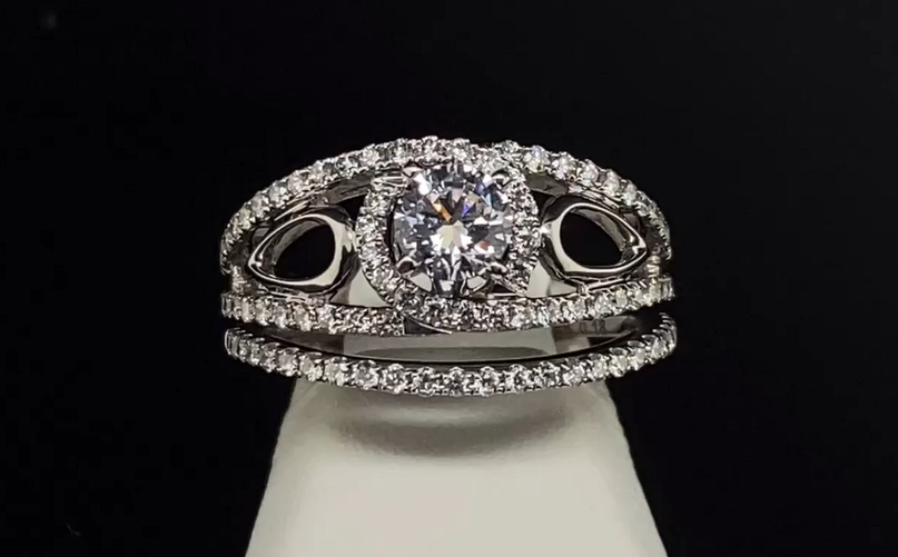 14K Diamond Semi-Mount Wedding Set
