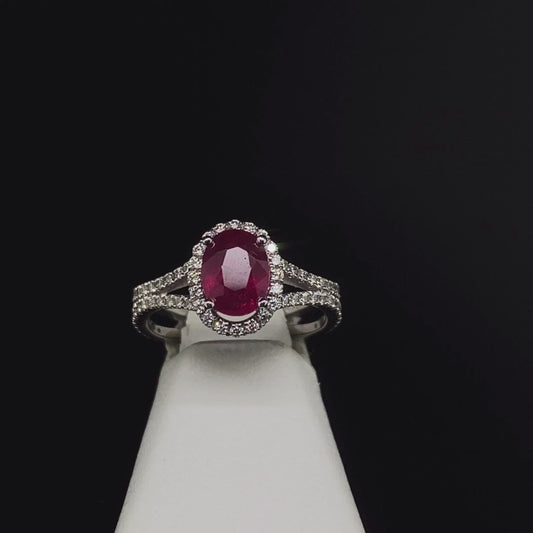 14K Ruby and Diamond Ring