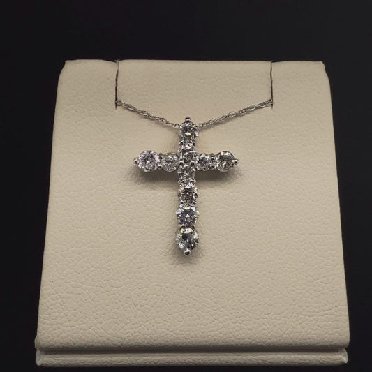 Platinum Diamond Cross Pendant