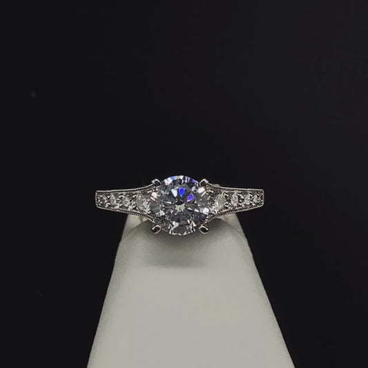 18K Diamond Semi-Mount Engagement Ring
